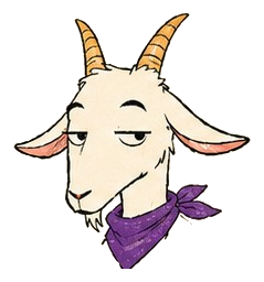 Gracie the goat giving a knowing look
